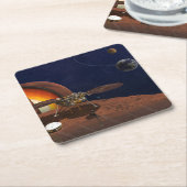 Artiest's Rendition of the Insight Lander. Kartonnen Onderzetters (Schuin)