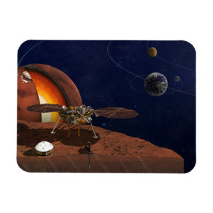 Artiest's Rendition of the Insight Lander. Magneet