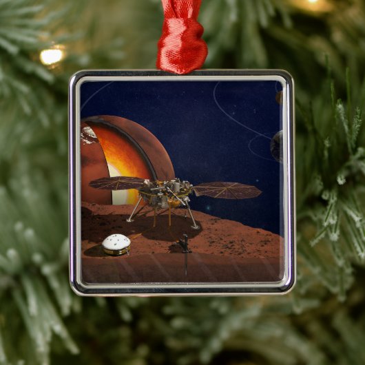 Artiest's Rendition of the Insight Lander. Metalen Ornament (Boom)