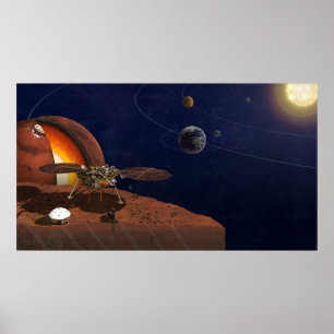 Artiest's Rendition of the Insight Lander. Poster