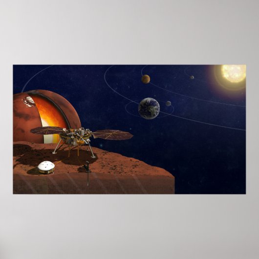 Artiest's Rendition of the Insight Lander. Poster (Voorkant)