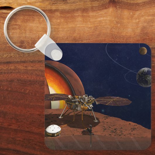 Artiest's Rendition of the Insight Lander. Sleutelhanger (Voorkant)