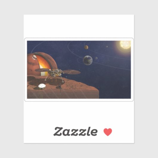 Artiest's Rendition of the Insight Lander. Sticker (Vel)