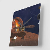Artiest's Rendition of the Insight Lander. Vierkante Klok (Hoek)