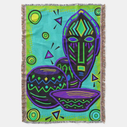 Artifact African Pop Art Deken (Voorkant Verticaal)
