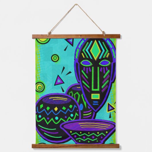 Artifact African Pop Art Hangend Wandkleed (Voorkant)