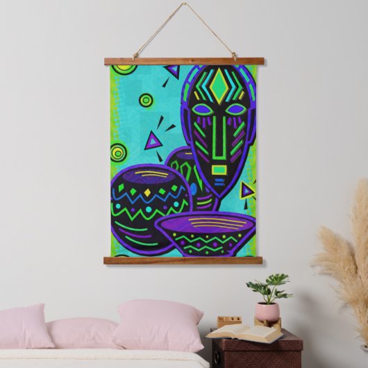 Artifact African Pop Art Hangend Wandkleed (Slaapkamer)