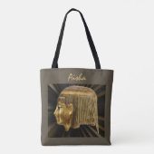 Artifact van het oude Egyptische zwarte en gouden Tote Bag (Achterkant)