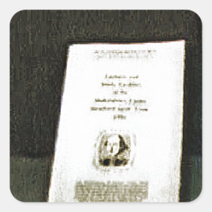 Artifacts2 van stratford-op-Avon Shakespeare jGib Vierkante Sticker