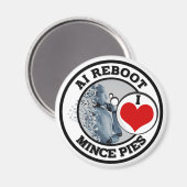 Artificial Intelligence (AI) - I Love Mince Pies Magneet (Voorkant / Achterkant)