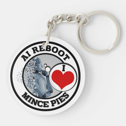 Artificial Intelligence (AI) - I Love Mince Pies Sleutelhanger (Achterkant)
