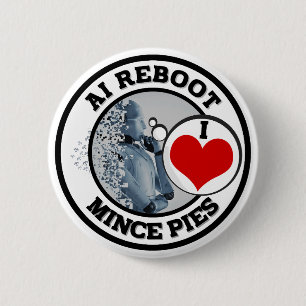 Artificial Intelligence (AI) - Love Mince Pies Ronde Button 5,7 Cm