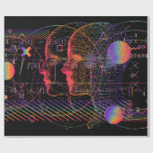 Artificial Intelligence and Virtual Reality concep Cadeaupapier (Vlak)