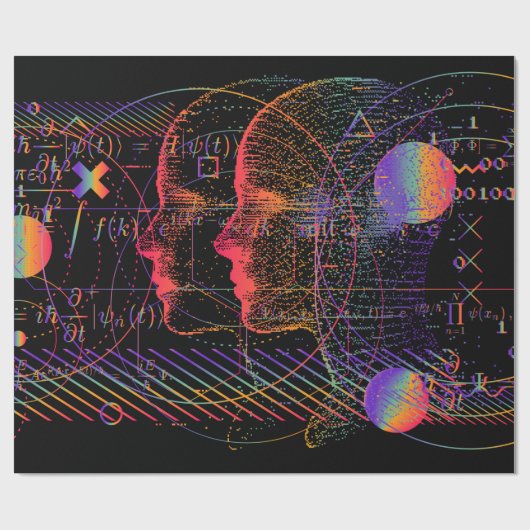 Artificial Intelligence and Virtual Reality concep Cadeaupapier (Vlak)