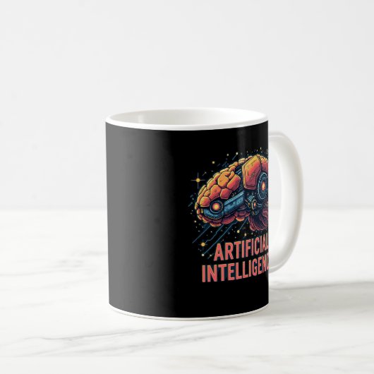 Artificial Intelligence Brain Coffee Mok (Voorkant rechts)
