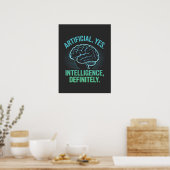 Artificial Intelligence Brain Humor Design Poster (Keuken)
