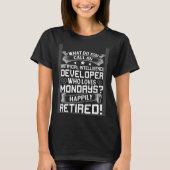 Artificial Intelligence Developer For Retirement T-shirt (Voorkant)