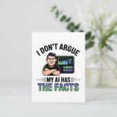 Artificial Intelligence Facts Humor Design Briefkaart (Staand voorkant)
