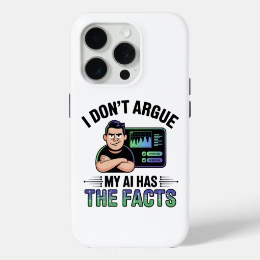Artificial Intelligence Facts Humor Design Case-Mate iPhone Case (Achterkant)