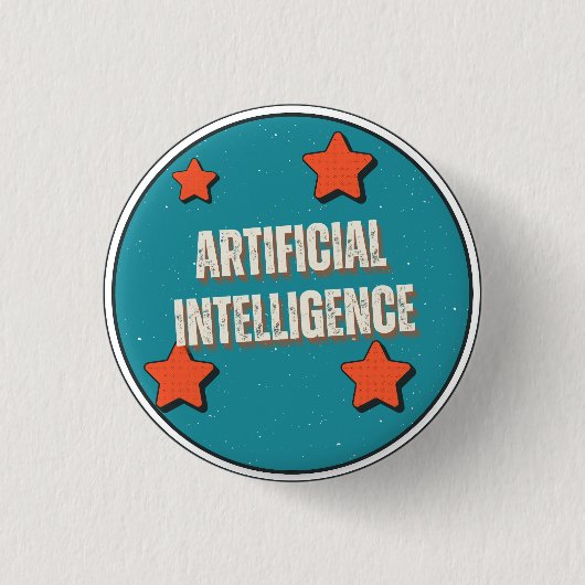 Artificial Intelligence Ronde Button 3,2 Cm (Voorkant)