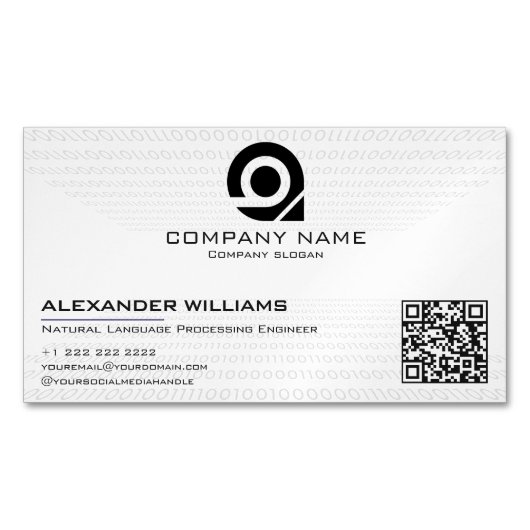 Artificial Intelligence Software Engineer Visiting Magnetisch Visitekaartje (Voorkant)