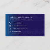 Artificial Intelligence Software Engineer Visiting Visitekaartje (Achterkant)