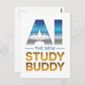 Artificial Intelligence Study Buddy Design Briefkaart (Voorkant / Achterkant)