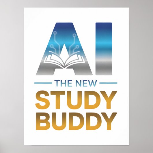 Artificial Intelligence Study Buddy Design Poster (Voorkant)