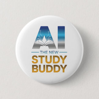 Artificial Intelligence Study Buddy Design Ronde Button 5,7 Cm