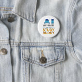 Artificial Intelligence Study Buddy Design Ronde Button 5,7 Cm (In situ)