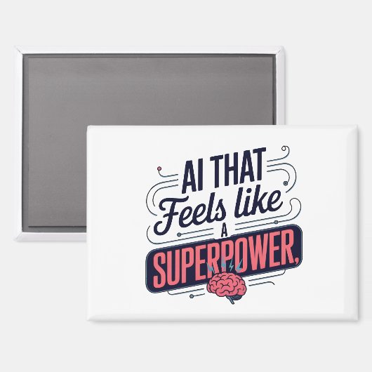 Artificial Intelligence Superpower Graphic Magneet (Voorkant / Achterkant)