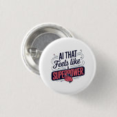 Artificial Intelligence Superpower Graphic Ronde Button 3,2 Cm (Voorkant /achterkant)