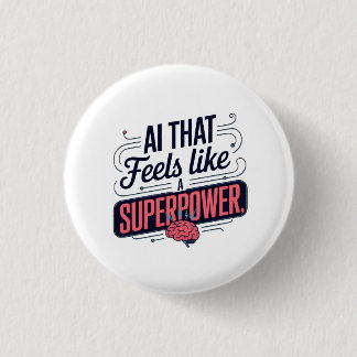 Artificial Intelligence Superpower Graphic Ronde Button 3,2 Cm