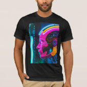 Artificial Soul Cyberpunk Android Face T-shirt (Voorkant)