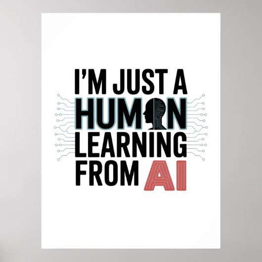 Artificiële Intelligentie Human Learning AI Poster (Voorkant)