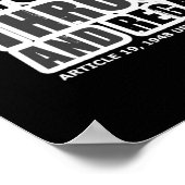 Artikel 19 Citaat (B&W) Poster (Hoek)