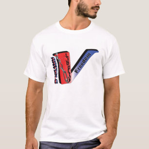 Artikel 5-Rood, wit, blauw T-shirt