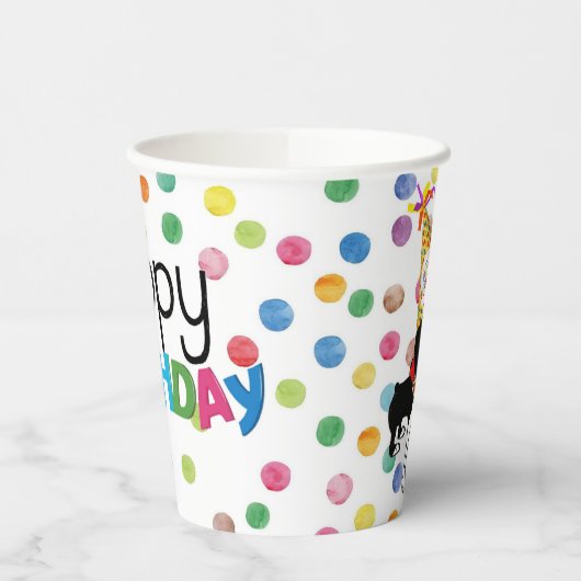 Artikel Boston Terrier verjaardagskop Mirabelle Papieren Bekers (Links)