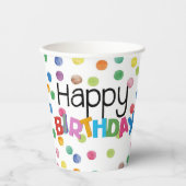 Artikel Boston Terrier verjaardagskop Mirabelle Papieren Bekers (Voorkant)