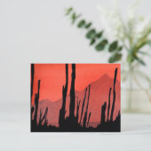 Artikel Briefkaart 11: Cactus / woestijnberg / ink (Staand voorkant)