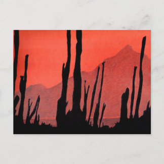 Artikel Briefkaart 11: Cactus / woestijnberg / ink