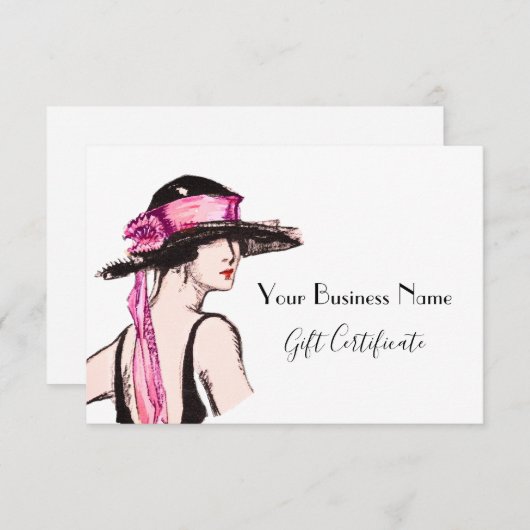  artikel deco-Mode Cadeaubon (Voorkant / Achterkant)