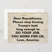 Artikel I Constitutie Congres doe je werk Briefkaart (Voorkant / Achterkant)