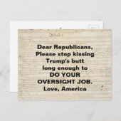 Artikel I Constitutie Congres doe je werk Briefkaart (Voorkant / Achterkant)