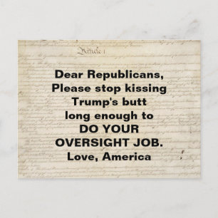 Artikel I Constitutie Congres doe je werk Briefkaart