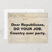 Artikel I Constitutie Congres doe je werk Briefkaart (Voorkant / Achterkant)