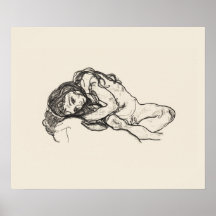 ARTIKEL - POSTER : EGON SCHIELE : MEISJE 1918