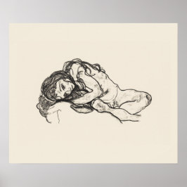 ARTIKEL - POSTER : EGON SCHIELE : MEISJE 1918