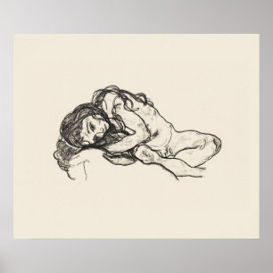 ARTIKEL - POSTER : EGON SCHIELE : MEISJE 1918