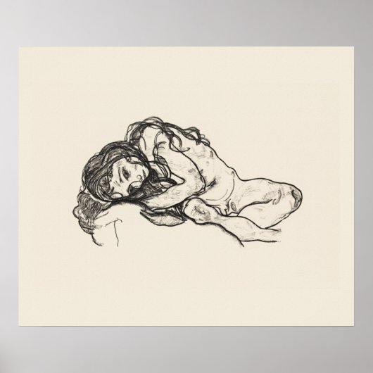 ARTIKEL - POSTER : EGON SCHIELE : MEISJE 1918 (Voorkant)